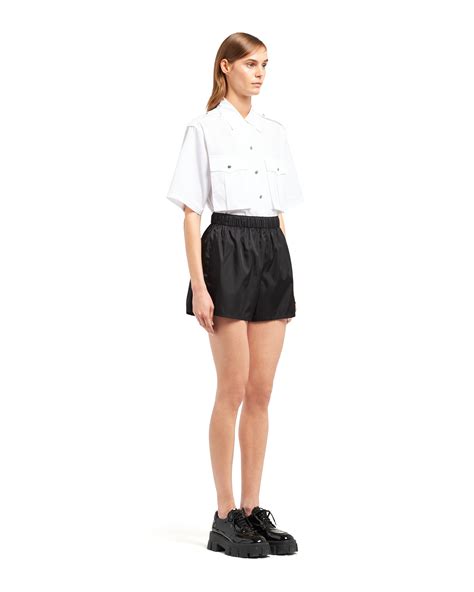 prada re-nylon gabardine shorts|prada nylon repack.